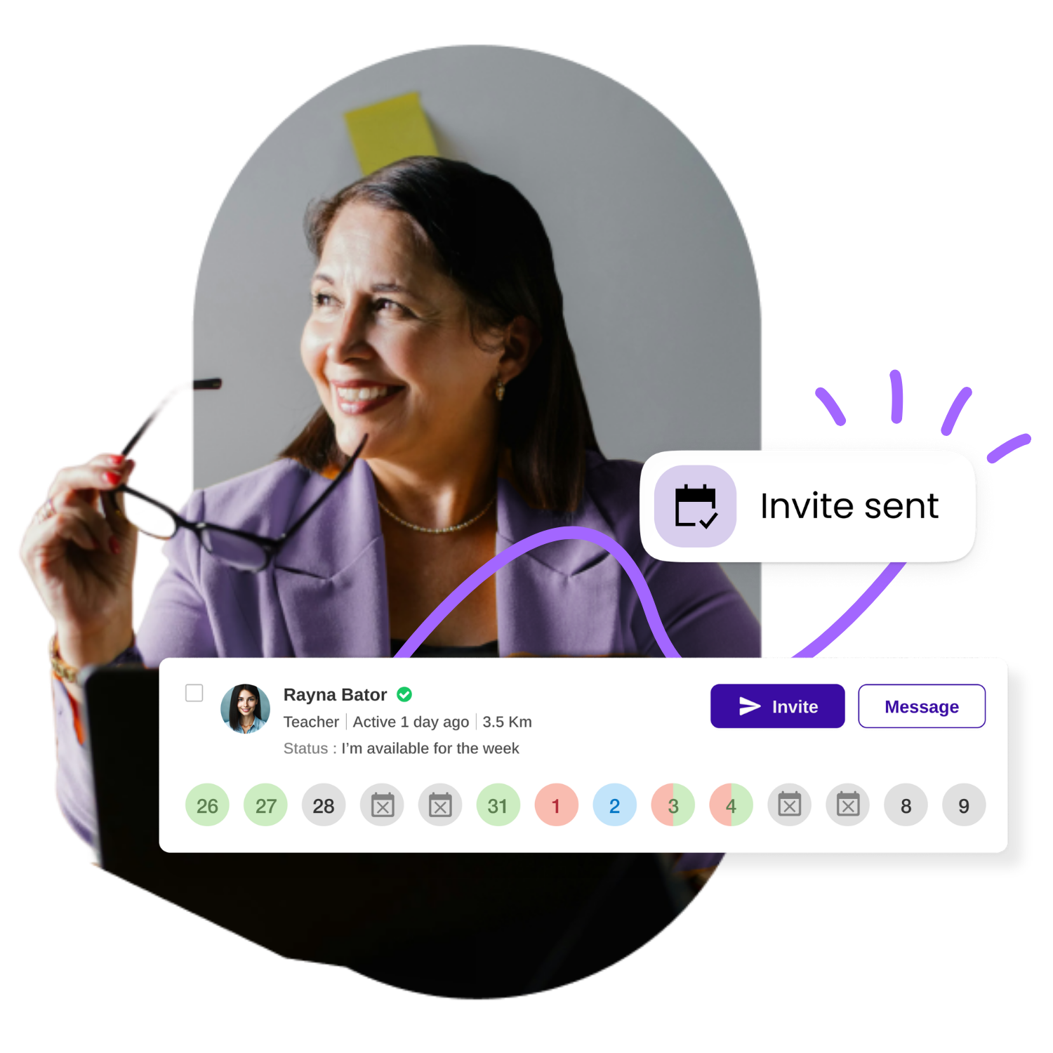 ClassCover Ireland — adding a teacher with invite sent